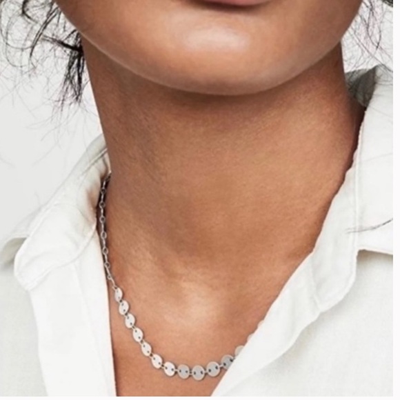 MADEWELL VINTAGE SILVER DISC POPPY NECKLACE - Picture 1 of 4